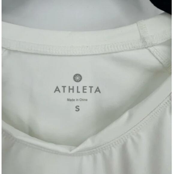 Just in 💫| Athleta Santa Cruz White Pink Beach Run Swim Workout Sport Top - Picture 3 of 4